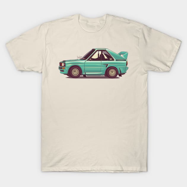 Sport S1 Rally Group B Cartoon T-Shirt by Mario Ramos Rally Art